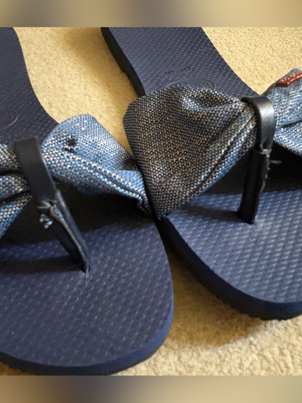 HAVAIANAS You St. Tropez Shine Flip Flop Sandals size 39/40 - Picture 3 of 10